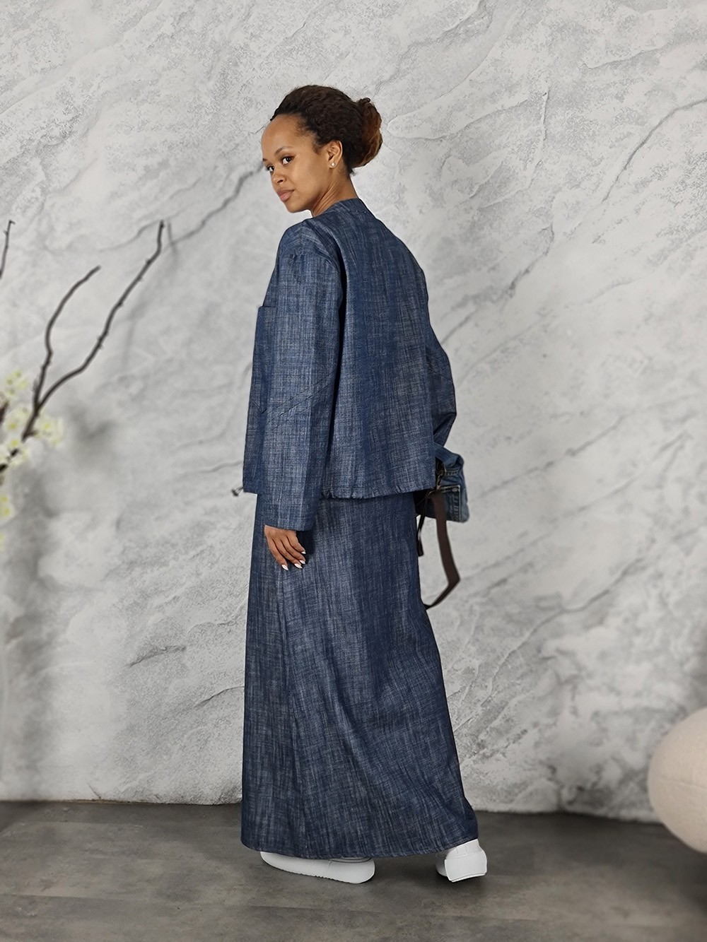 Костюм CLOTHÉ бомбер и юбка синий, фотография №4