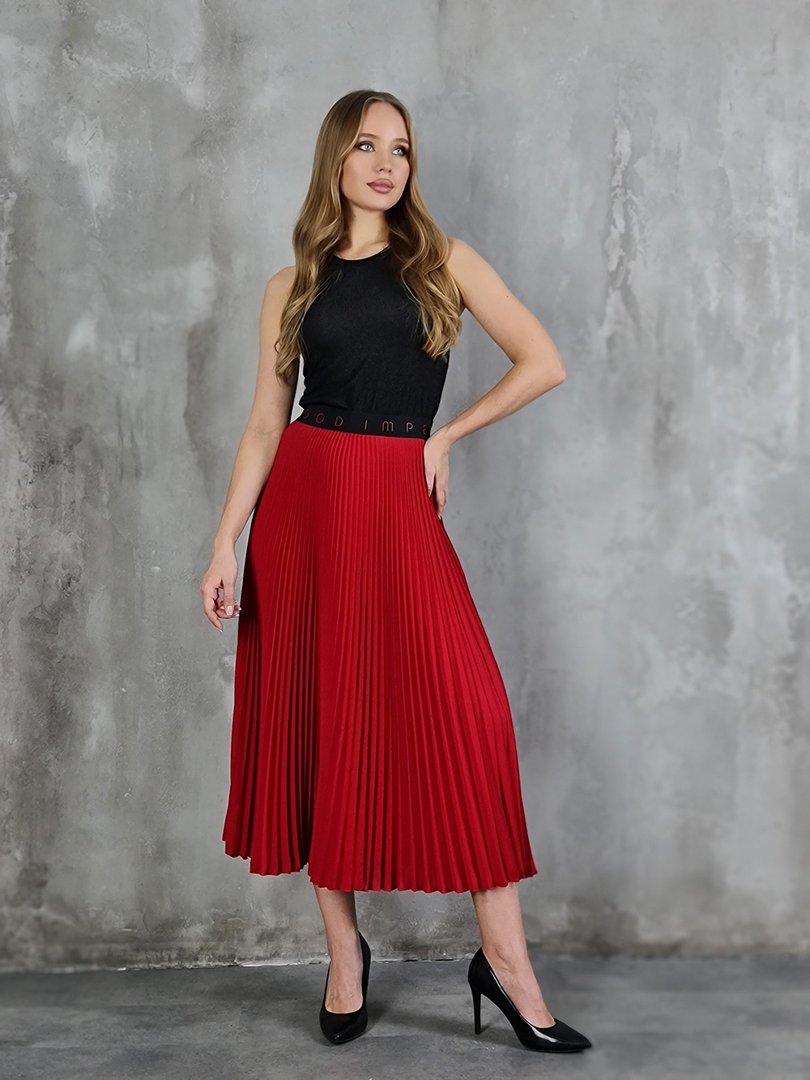 Юбка Imperial плиссе на резинке надпись Imperial красная, фотография №2