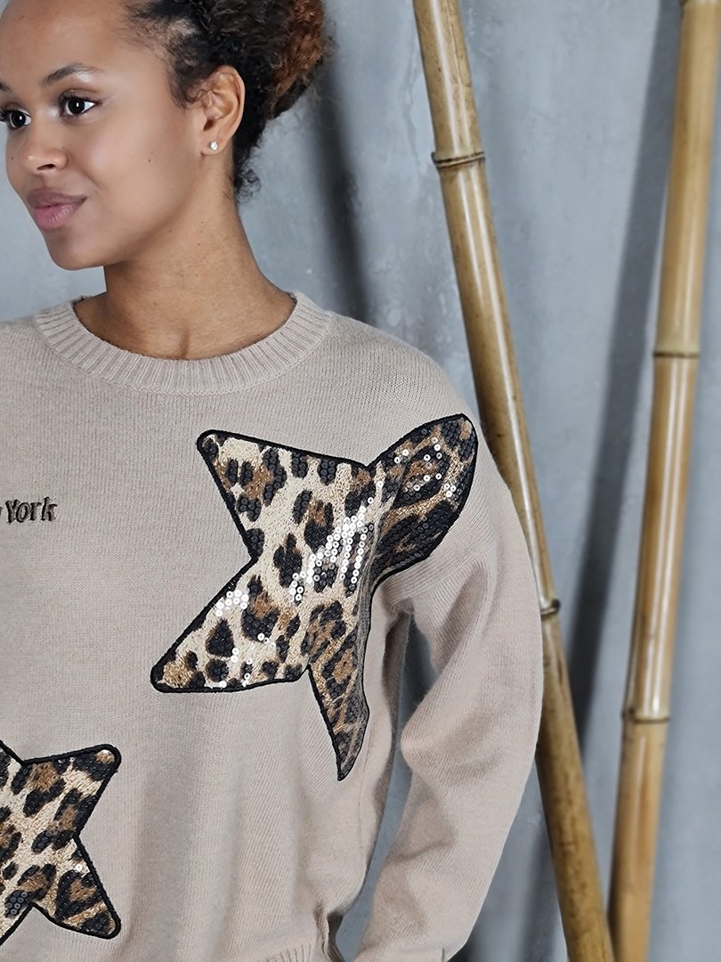 Джемпер Y Two с принтом "звезды" капучино, фотография №2