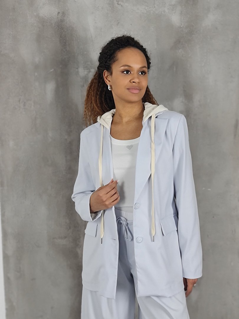 Костюм MIHO'S с капюшоном толстовки голубой, фотография №4