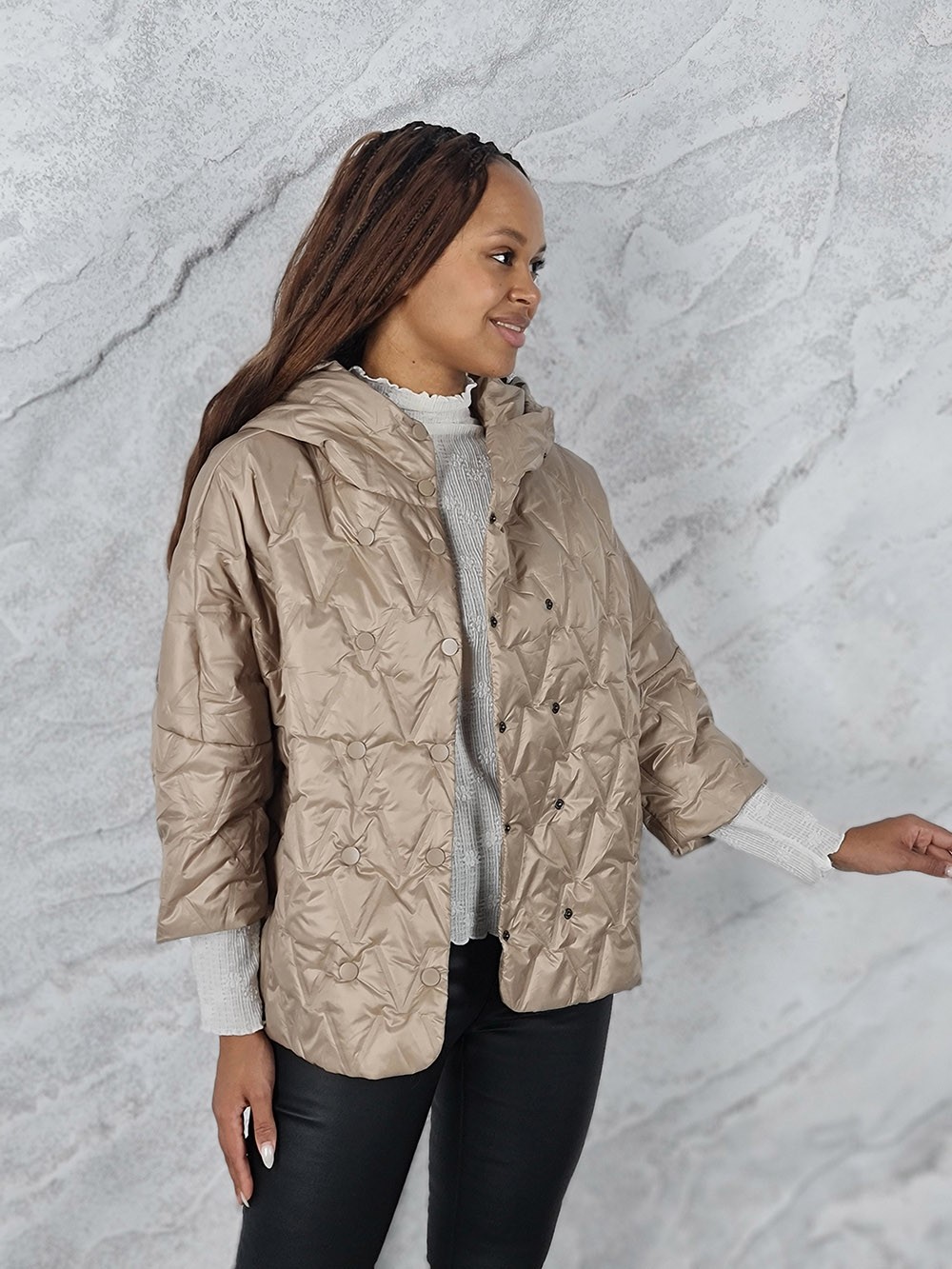 Куртка Monte Cervino рукав 3/4 на кнопках кэмел, фотография №1