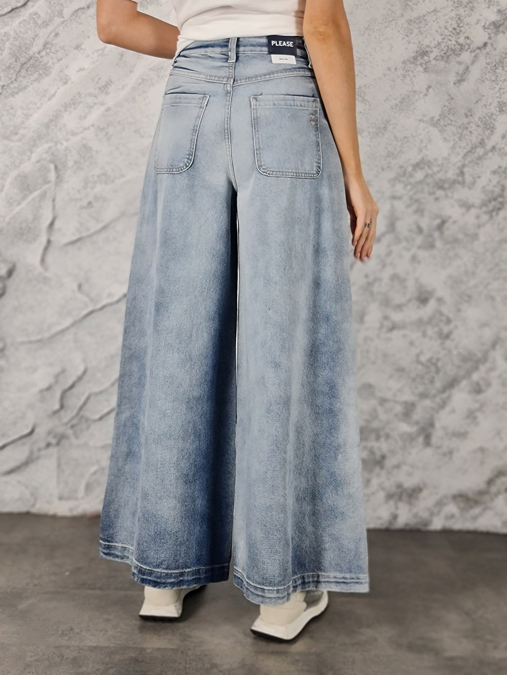 Джинсы Please широкие голубые, фотография №3