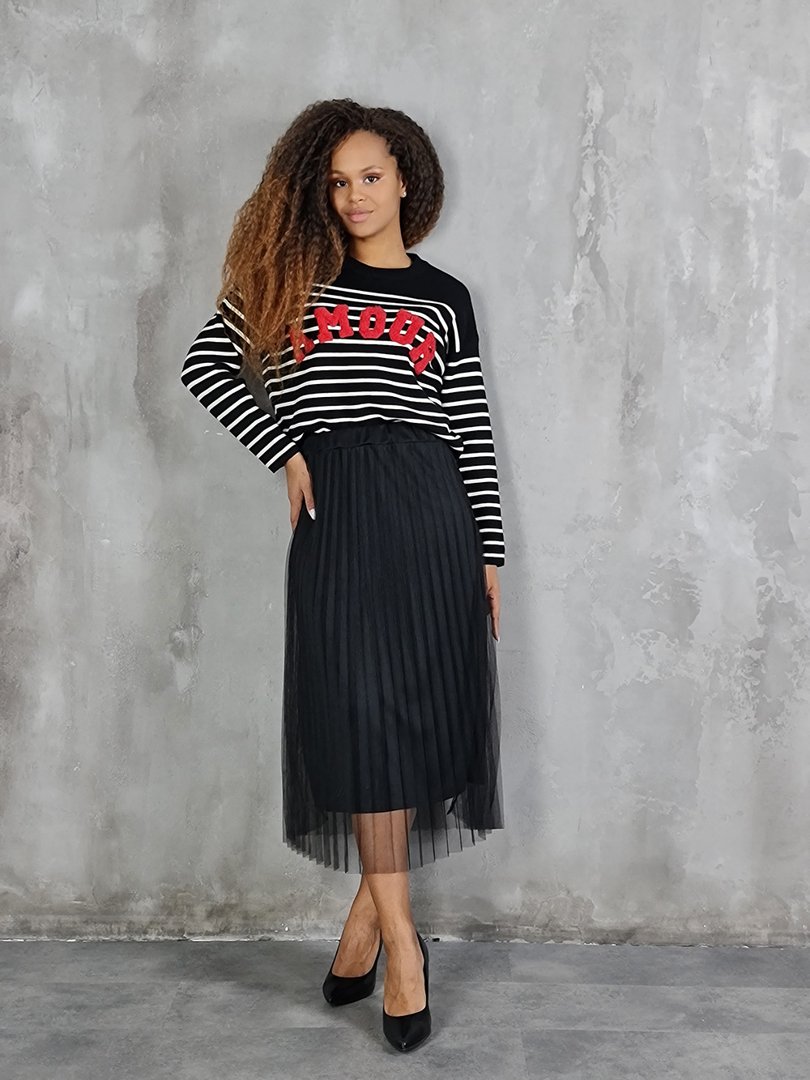 Юбка BluRoyal в сетку черная, фотография №2