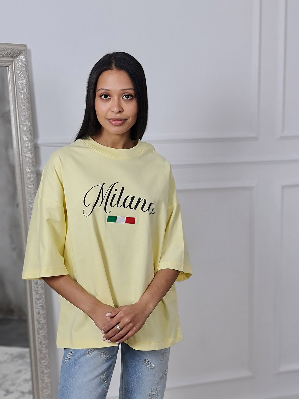 Футболка Barbara Alvisi "MILANO" желтая, фотография №1