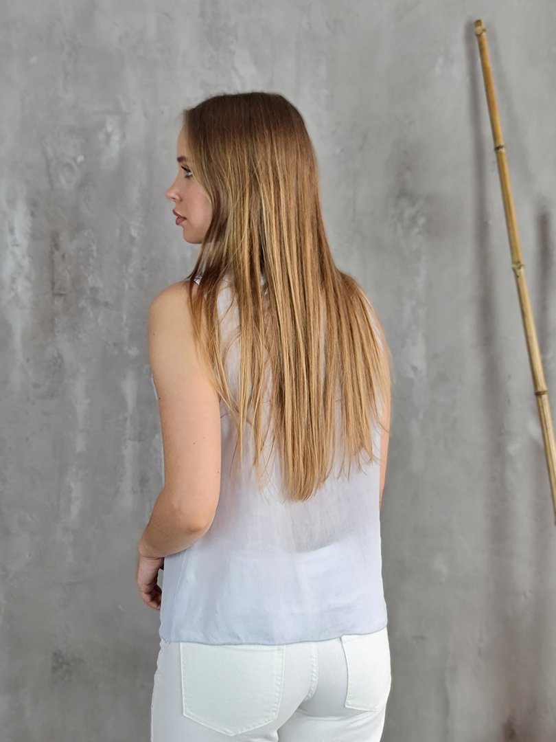 Топ MIHO'S с рюшами голубой, фотография №2