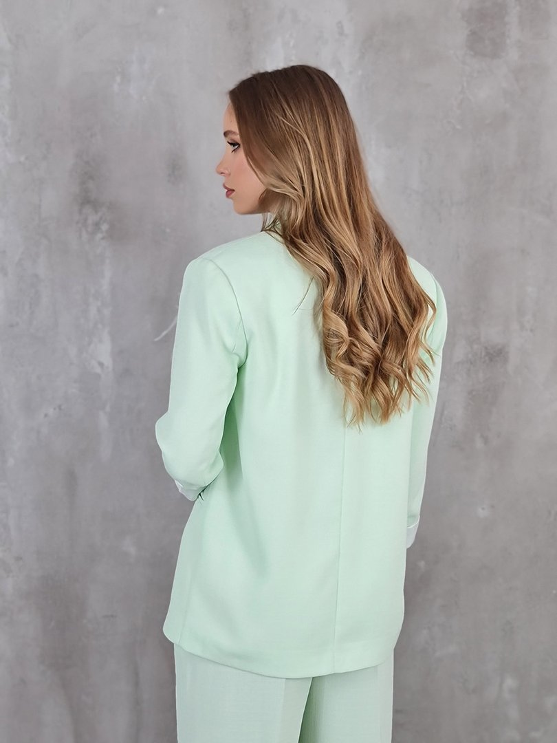 Пиджак Imperial с брошью цветком мята, фотография №3