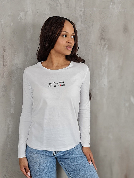 Лонгслив Philia loft с надписью белый