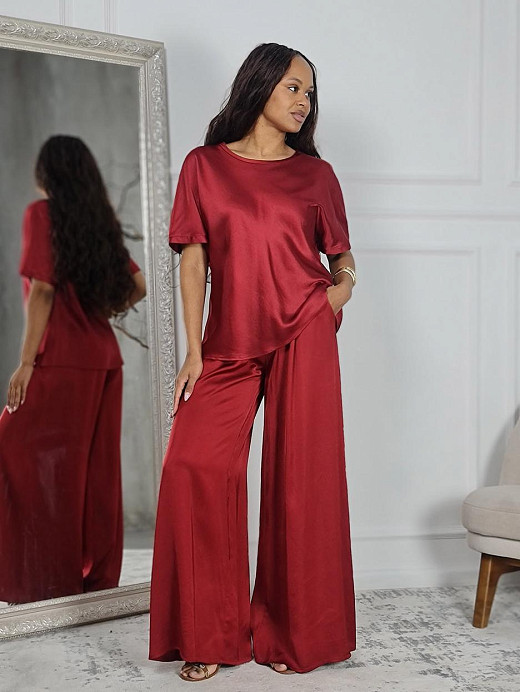 Костюм CLOTHÉ футболка + брюки винный