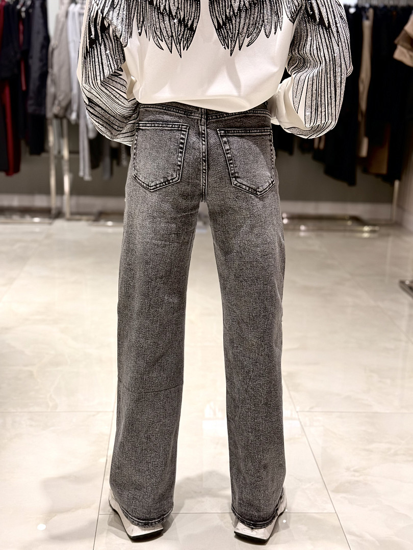 Джинсы Shaken с декором по бокам серые, фотография №3