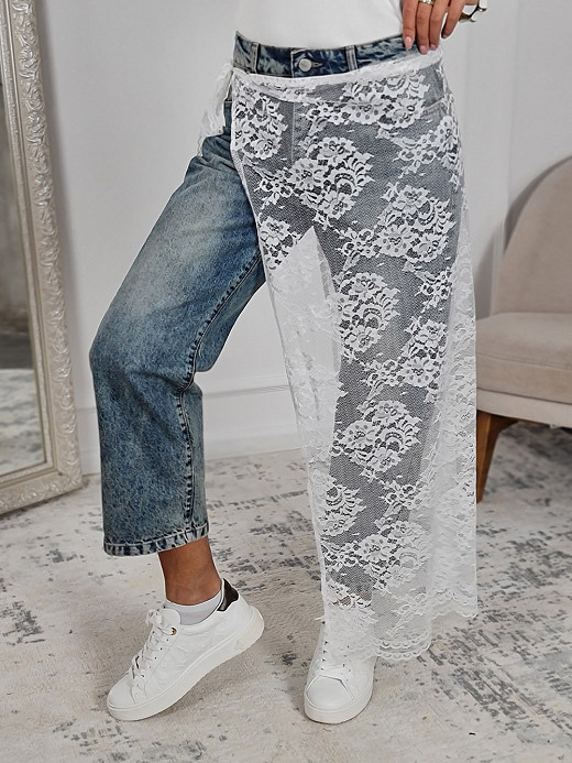 Повязка Vicolo кружевная белая 