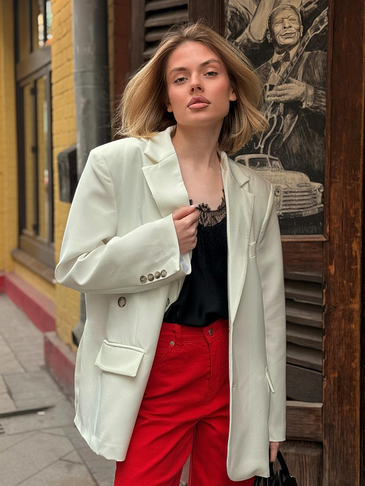 Пиджак Vicolo с карманами белый