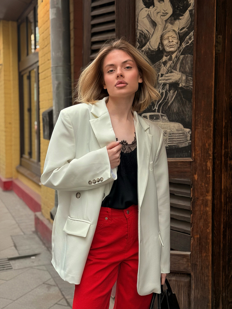 Пиджак Vicolo с карманами белый, фотография №1