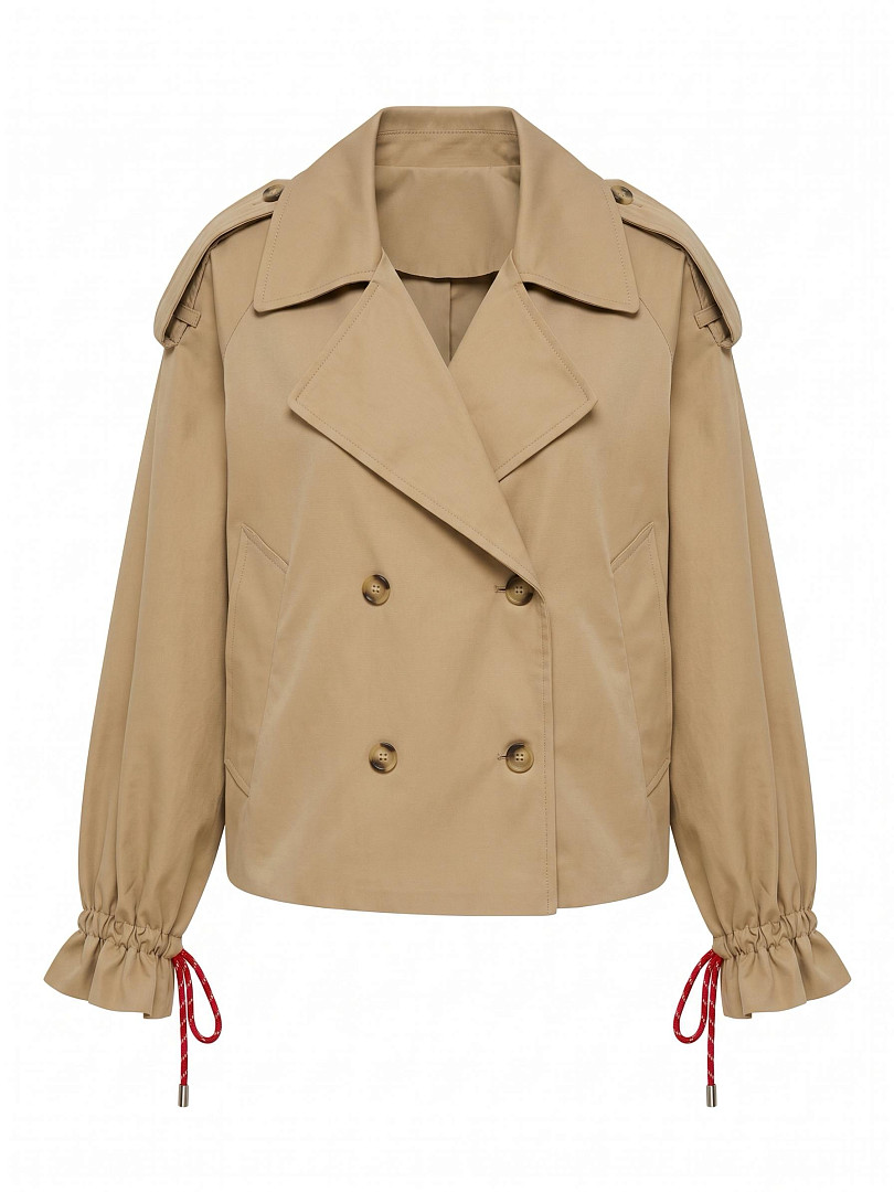 Тренч Vicolo укороченный кэмел, фотография №4