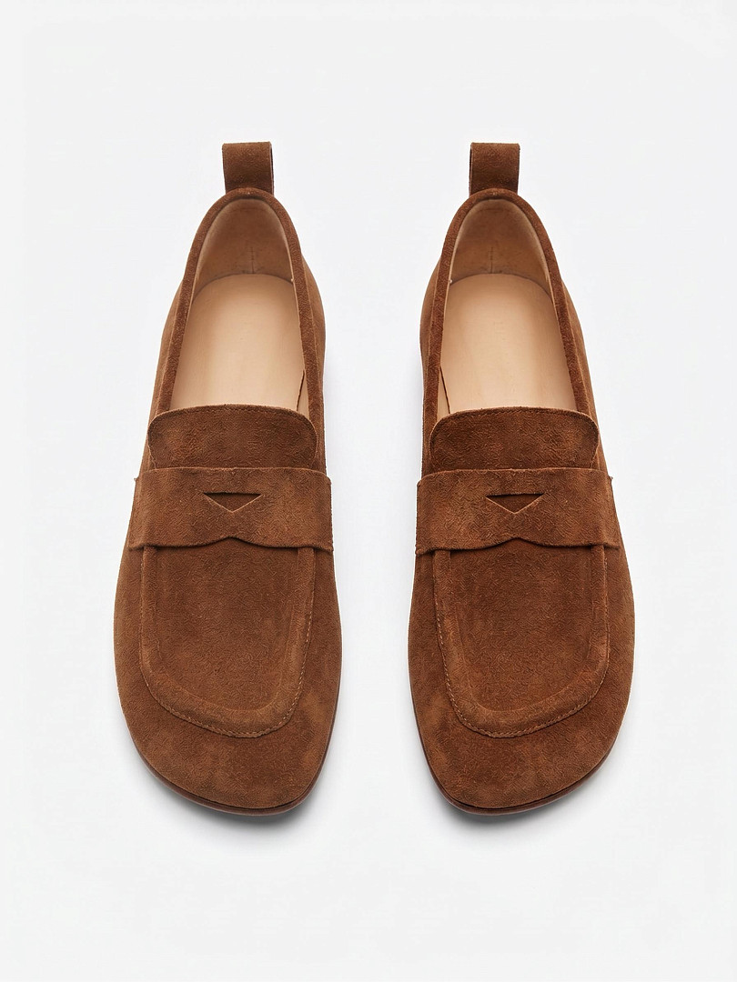 Мокасины FEDERICA LANCIONI замшевые шоколад, фотография №6