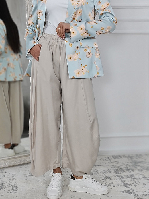 Брюки MIHOs тонкие багги серые 