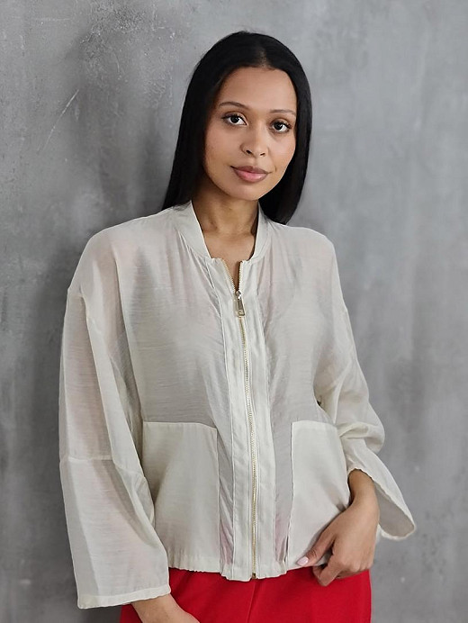 Бомбер CLOTHÉ полупрозрачный бежевый 