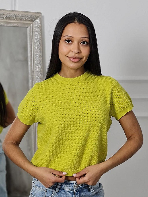 Джемпер Vicolo с перфорацией салатовый