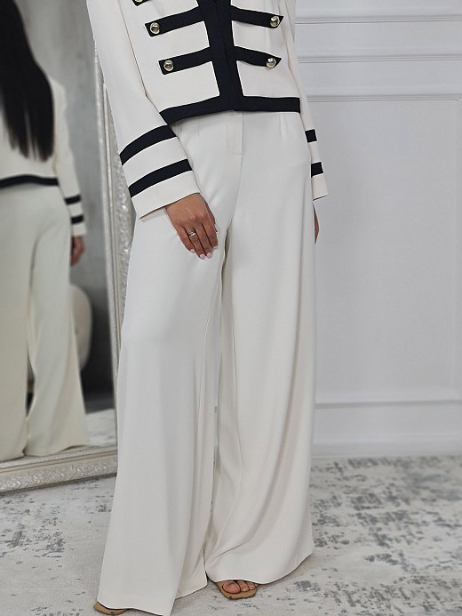 Брюки Imperial с ремнем молочные 