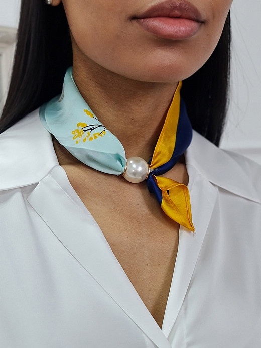 Украшение-аксессуар на шею с жемчужинкой тиффани 