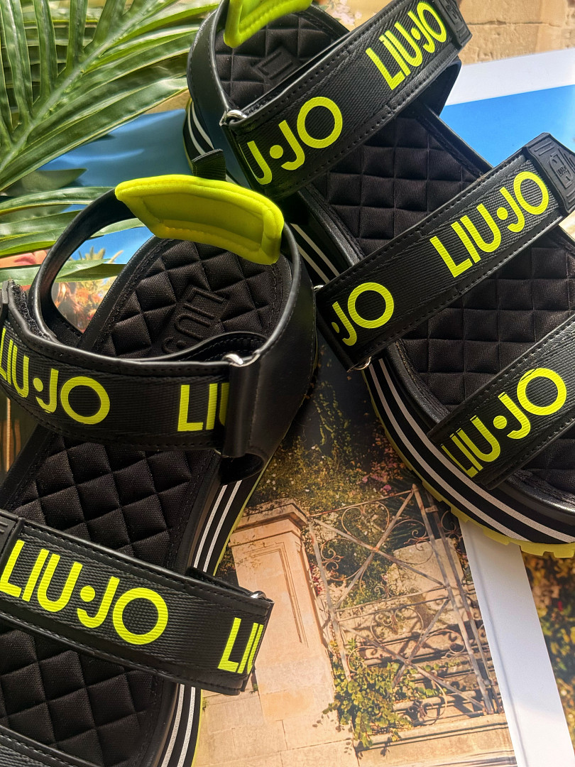 Сандалии Liu Jo на липучках черные , фотография №3