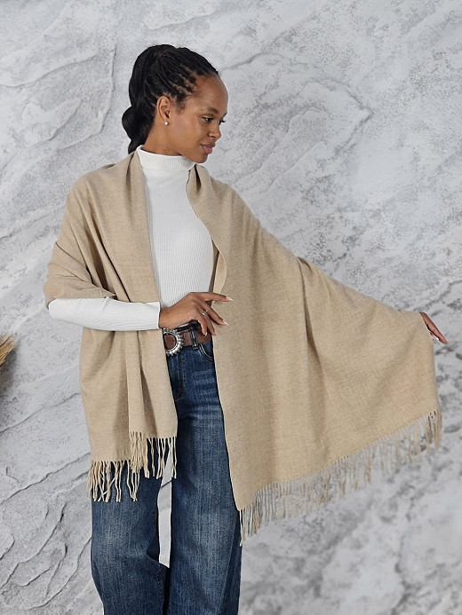 Палантин Vane.dy меланж бежевый