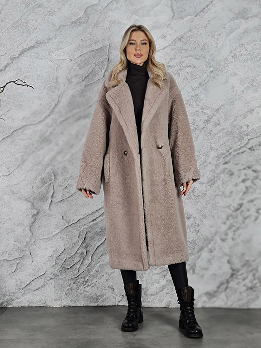 Шуба KOTHE длинная тауп