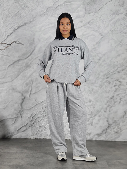 Костюм Vicolo поло и джемпер серый