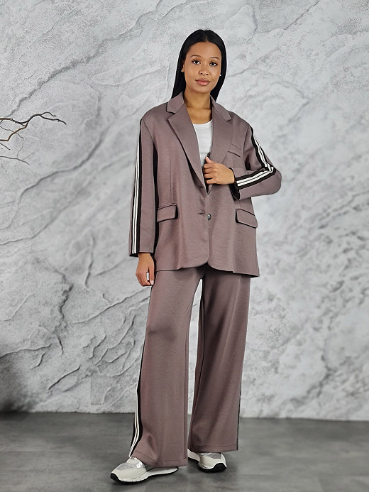 Костюм трикотажный Barbara Alvisi пиджак и брюки тауп