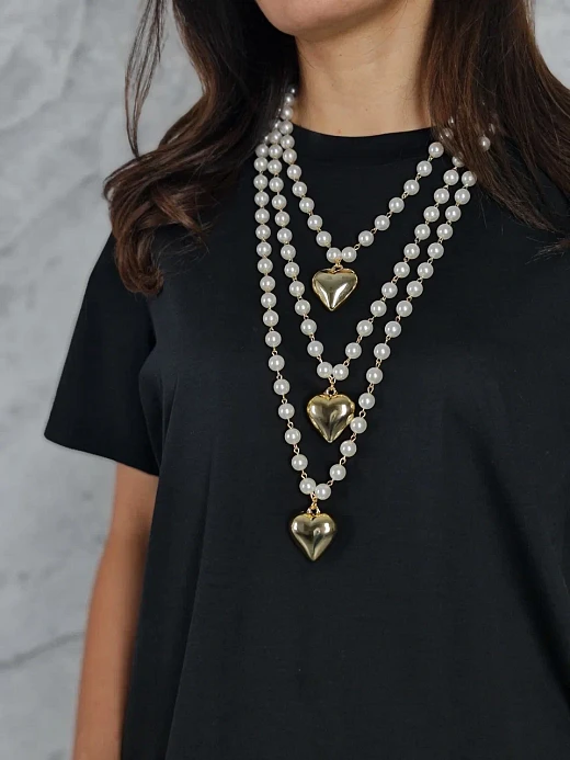 Ожерелье YILI ACCESSORI с сердцем 