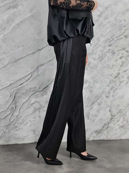 Брюки Imperial атласные лампасы черные