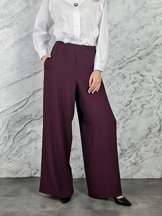 Брюки Imperial классические на резинке бордо