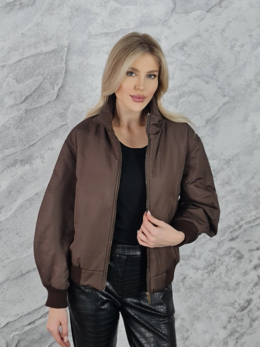 Бомбер CLOTHÉ на замке шоколад
