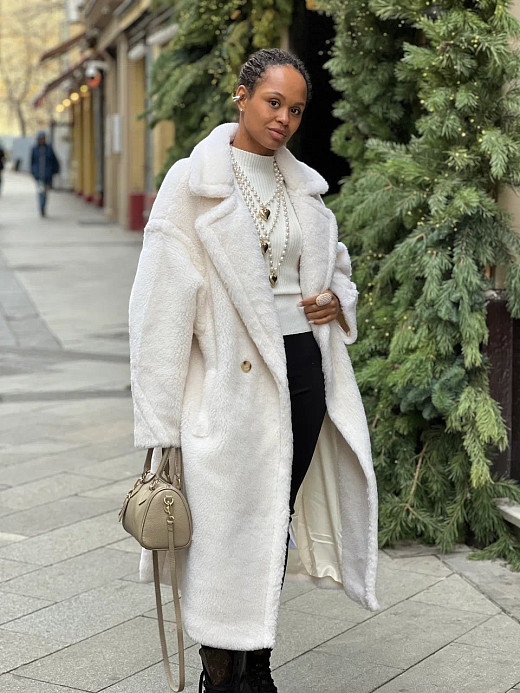 Шуба KOTHE длинная белая