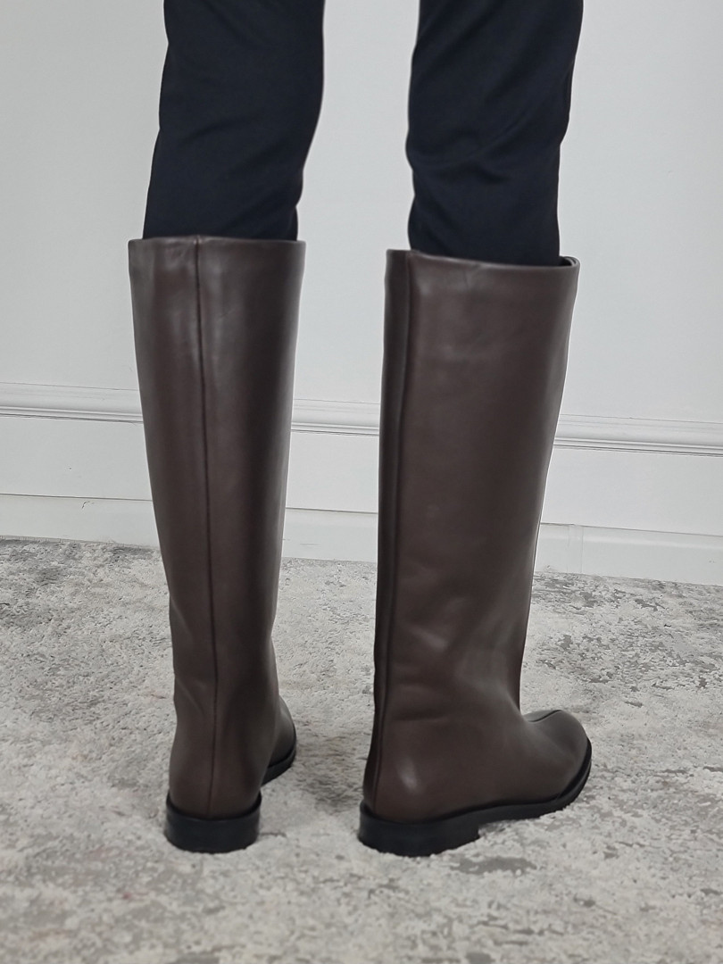 Сапоги L'Estrosa натуральная кожа шоколад, фотография №2