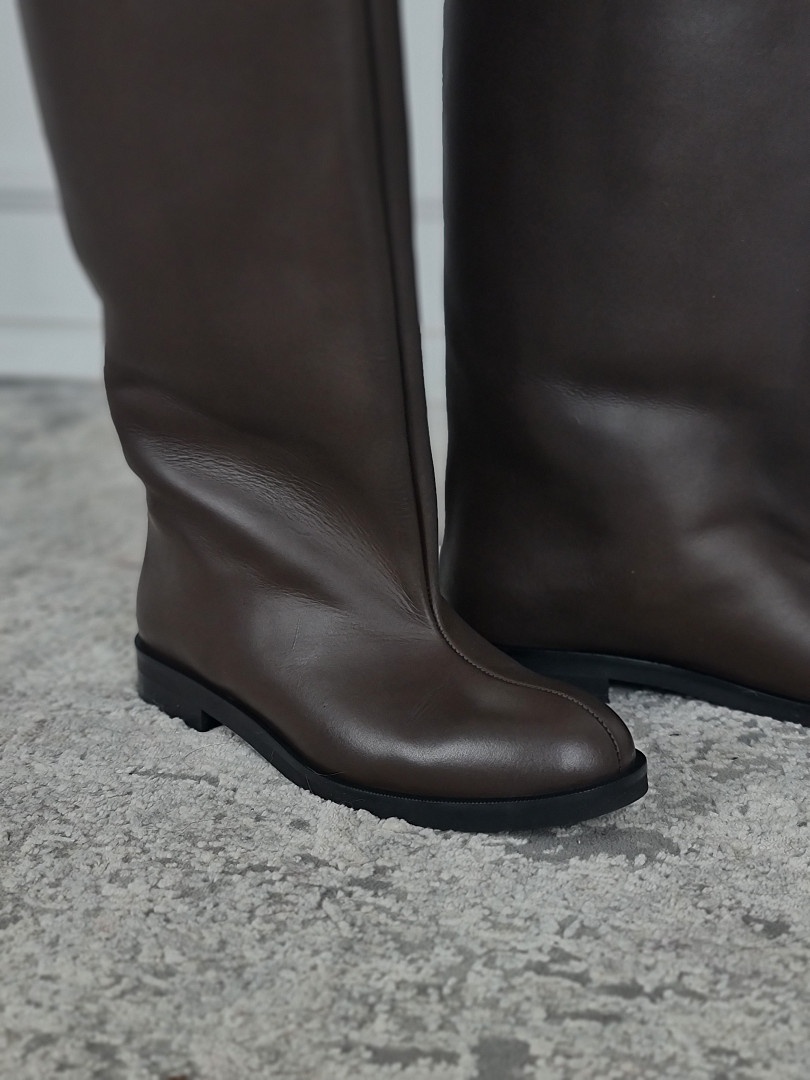 Сапоги L'Estrosa натуральная кожа шоколад, фотография №3