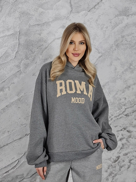 Худи Barbara Alvisi "ROME" серое