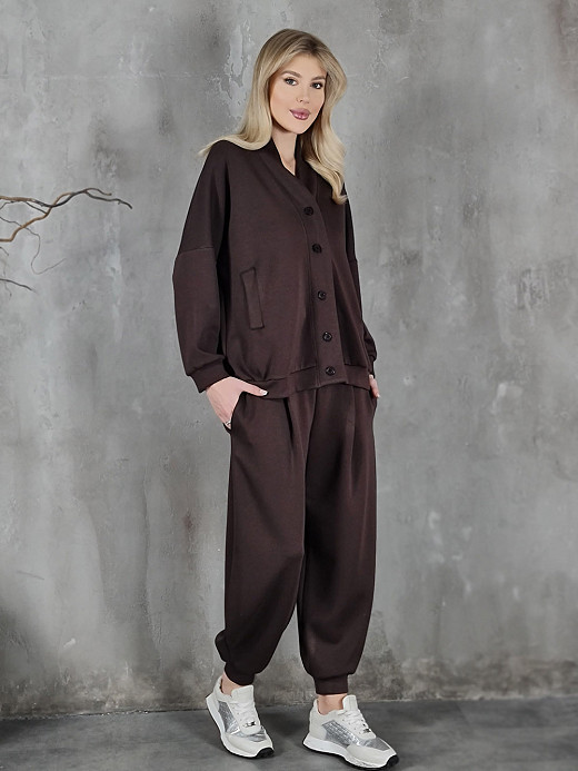 Imperial костюм кардиган брюки шоколад 