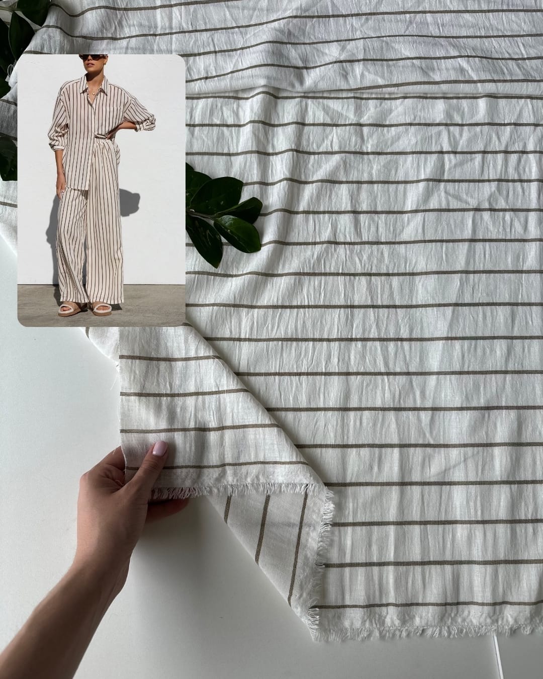 Креп в полоску