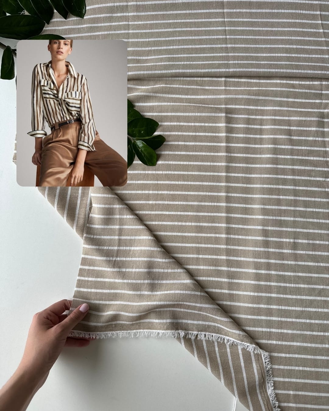 Креп в полоску