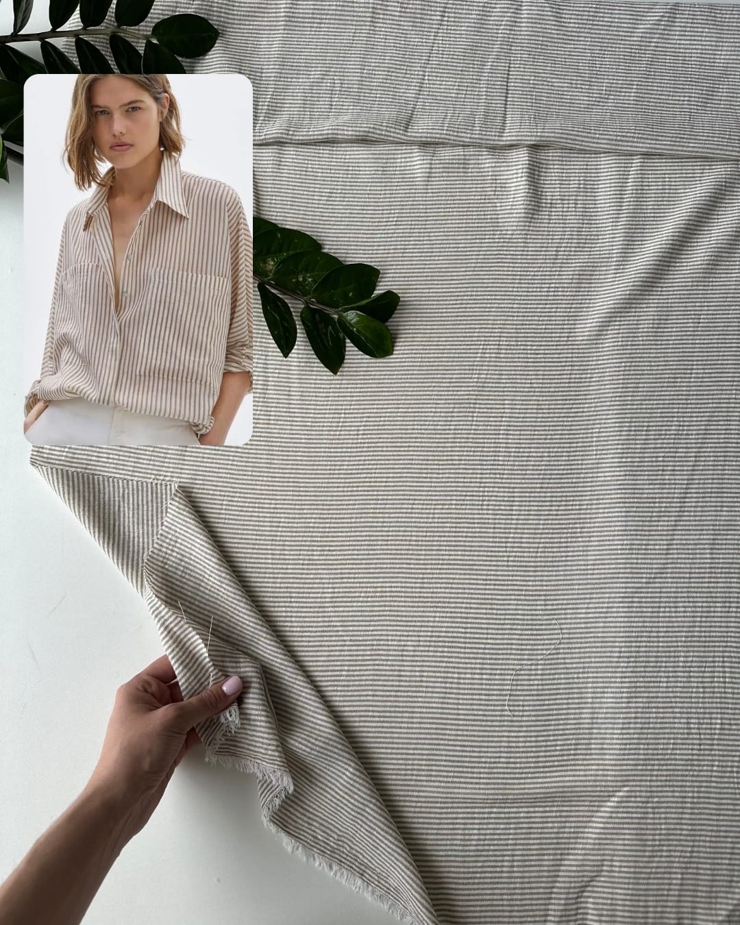 Креп в полоску