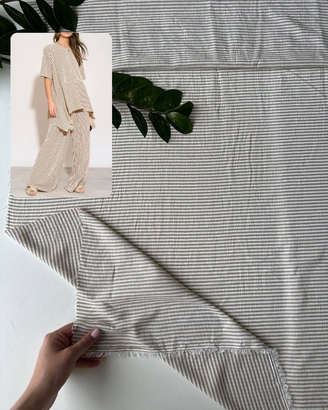 Креп в полоску