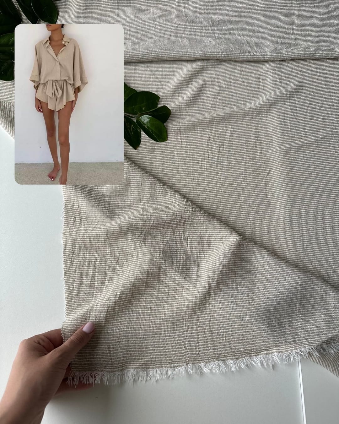 Креп в полоску