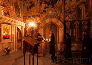 В Валаамском монастыре состоялась первая Литургия  в новом храме блгв. вел. кн. Александра Невского