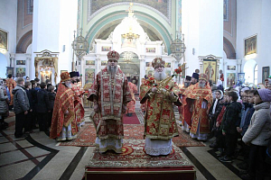 В Казанском монастыре г. Ярославля почтили память свт. Агафангела исп., митр. Ярославского
