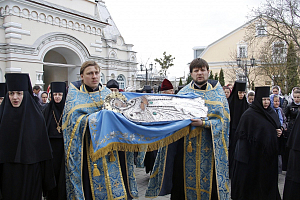 В Корецкий монастырь была доставлена  Гефсиманская Плащаница  Пресвятой Богородицы