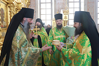 В Вознесенской Давидовой пустыни молитвенно отметили день рождения настоятеля обители игумена Сергия (Куксова)