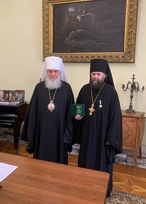 Наместник Андреевского монастыря награжден медалью прп. Епифания Премудрого II степени 