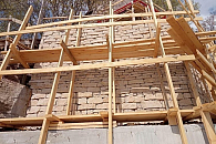 Завершается первый этап отделочных работ на береговой части Снетогорского монастыря в Пскове