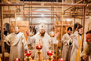 Епископ Парамон отслужил Литургию  на подворье Донского монастыря в пос. Зеленоградском