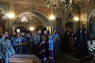 В праздник Благовещения Пресвятой Богородицы епископ Переславский Феоктист совершил Литургию в Благовещенском храме Никольской обители